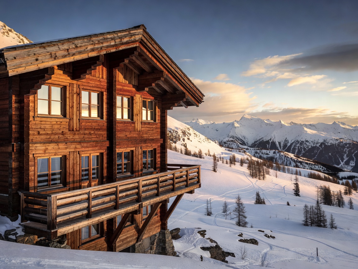 Verbier Sun Crest Lodge timber facade overlooking mountain slopes